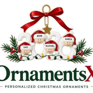 OrnamentsX ceramic Christmas ornament logo